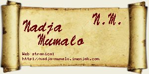 Nadja Mumalo vizit kartica